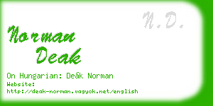 norman deak business card